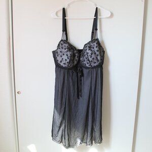 VINTAGE TORRID LACE MESH BABYDOLL LINGERIE